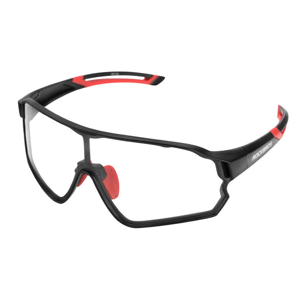 ROCKBROS photochromic sunglasses with UV400 protection and full frame design.