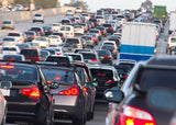 Cars in traffic