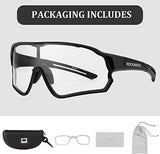 ROCKBROS photochromic sunglasses included with case and accessories.