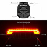 ROCKBROS bike rear light with remote control for enhanced safety and visibility