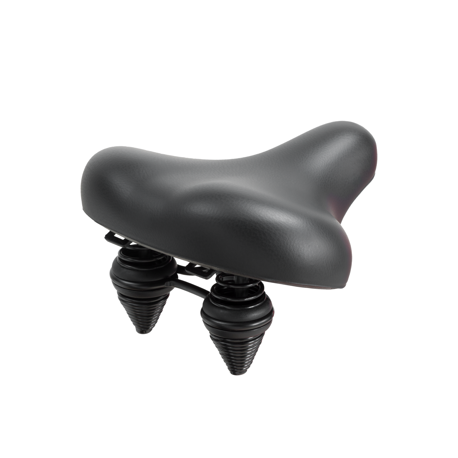 Double spring bicycle saddle with gel padding for optimal comfort