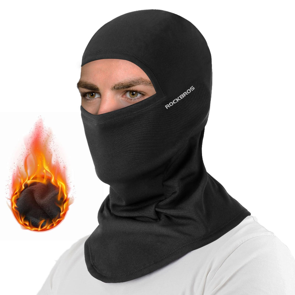 ROCKBROS Cold Weather Windproof Thermal Winter Balaclava Ski Mask Neck Warmer Hood Black Grey