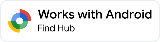 Works with Android Find Hub badge placeholder