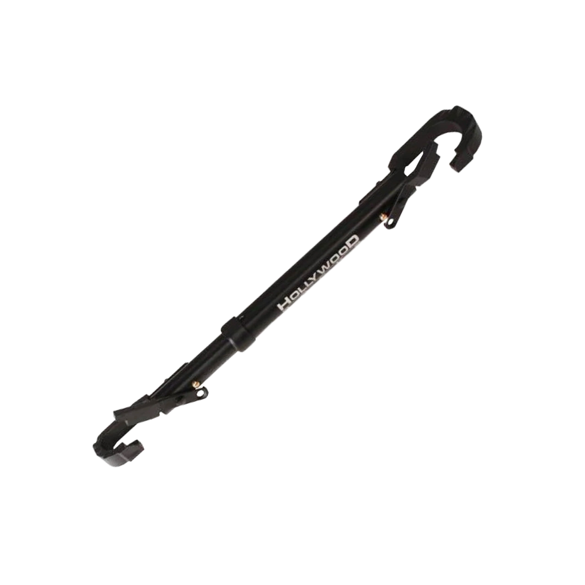 Heavy-duty bike adapter for sloping top tubes, adjustable length for various bike sizes.