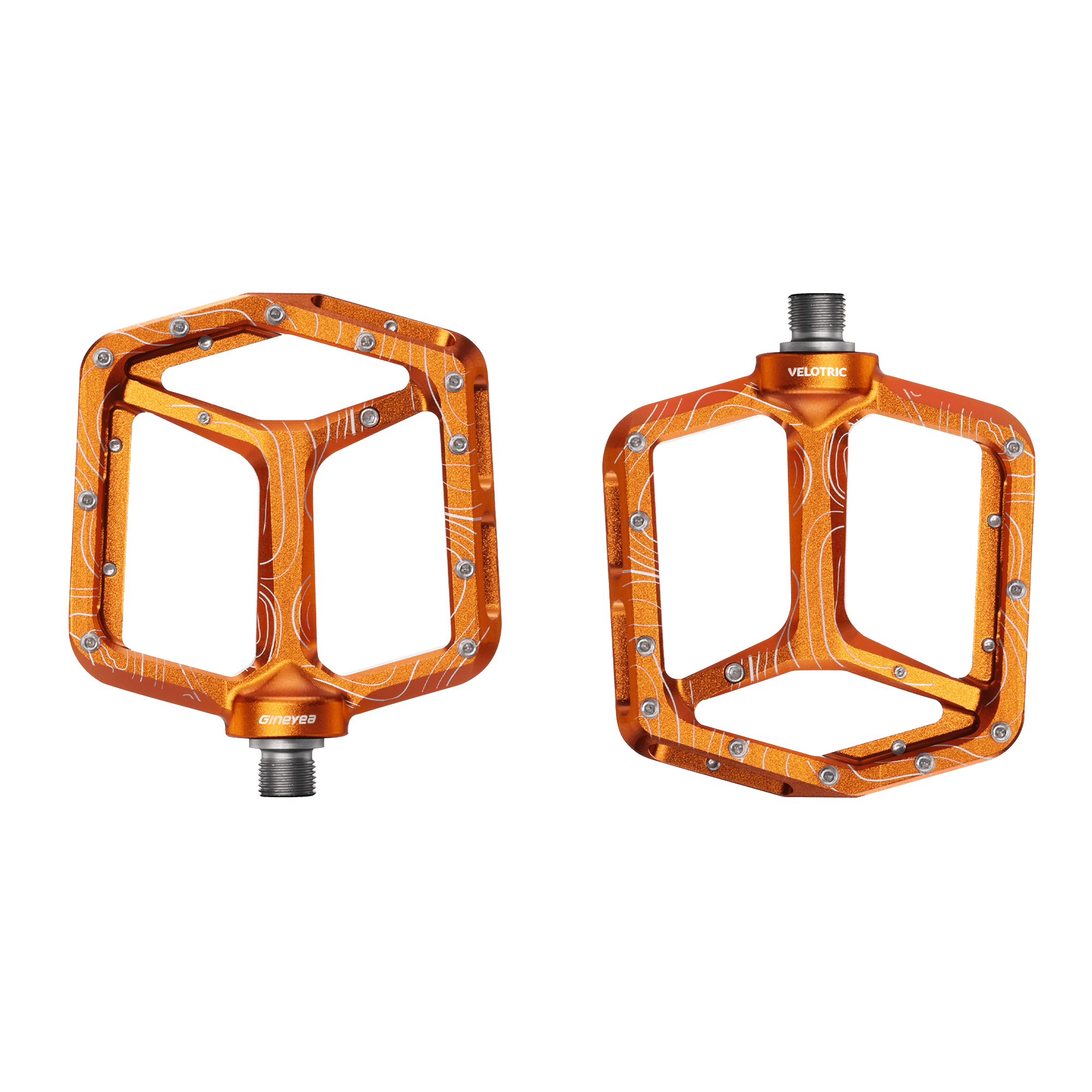 Velotric All-Mountain Pedals, Ember Orange