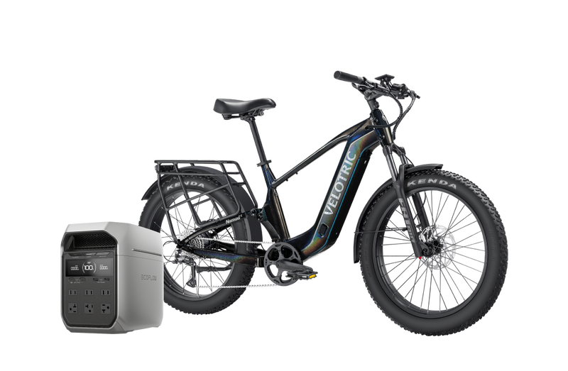 Velotric Nomad 2X Full Suspension Fat Tire Ebike + EcoFlow DELTA 3 Plus Portable Power Station