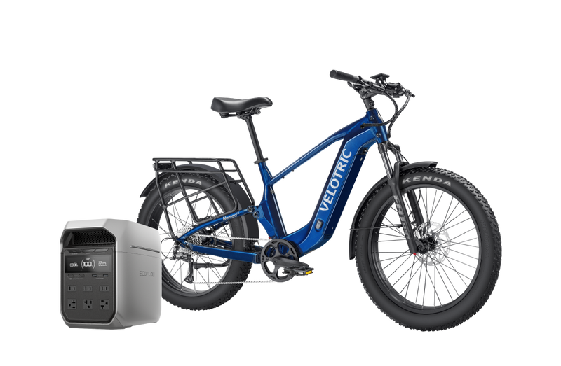 Velotric Nomad 2X Full Suspension Fat Tire Ebike + EcoFlow DELTA 3 Plus Portable Power Station