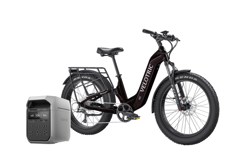 Velotric Nomad 2X Full Suspension Fat Tire Ebike + EcoFlow DELTA 3 Plus Portable Power Station