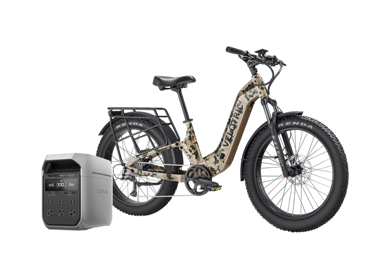 Velotric Nomad 2X Full Suspension Fat Tire Ebike + EcoFlow DELTA 3 Plus Portable Power Station